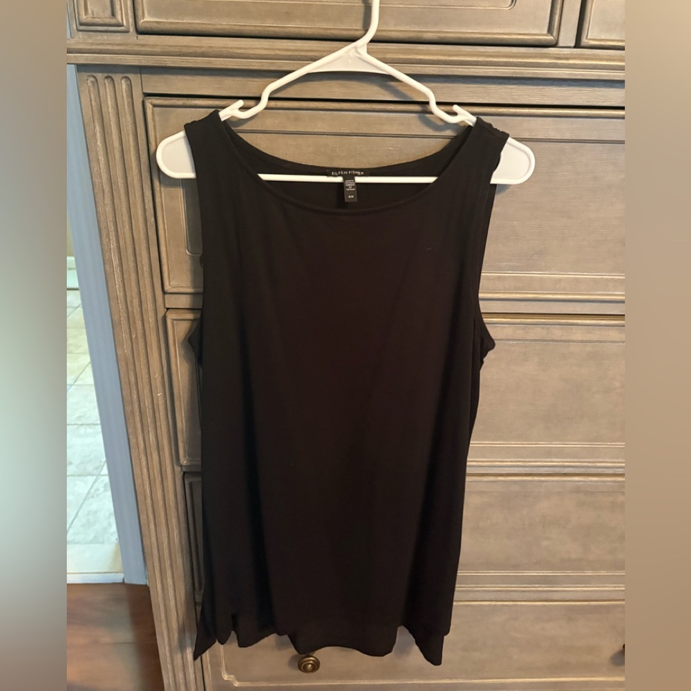 Eileen Fisher Black Sleeveless Women's Tunic